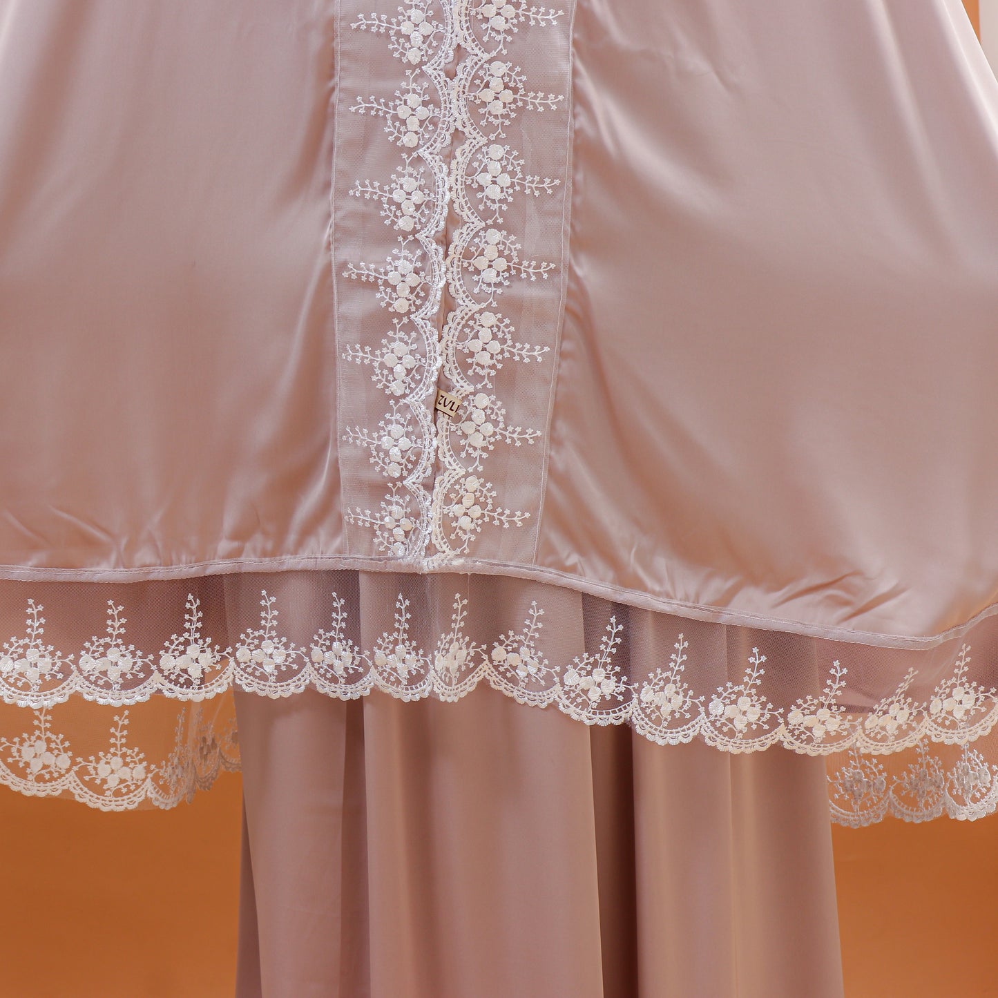 Ladies Prayer Clothes with Lace - Fawn